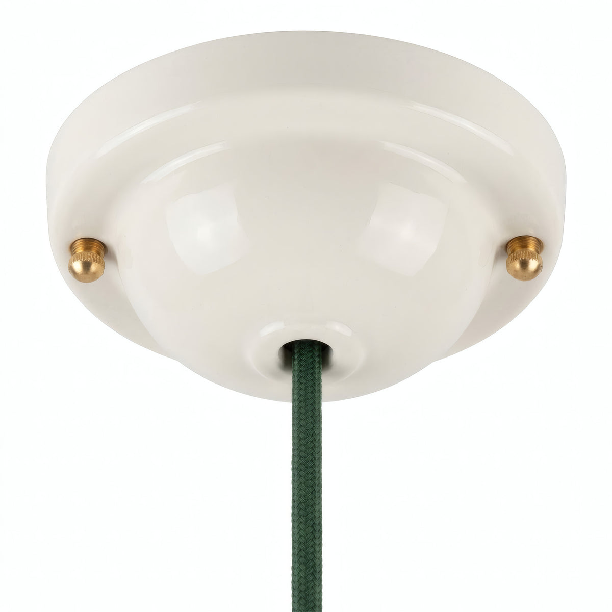 Rosace en céramique émaillée — Ø 130 mm / Blanc
