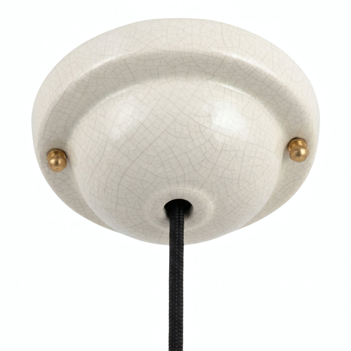 Rosace en céramique émaillée — Ø 130 mm / Effet craquelé