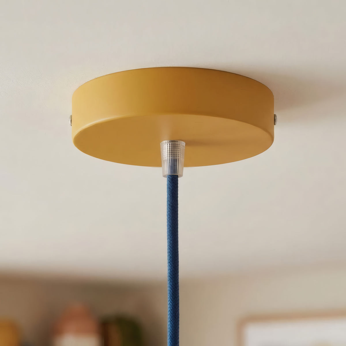 Rosace cylindrique en métal, Ø 120 mm — Conique thermoplastique / Moutarde