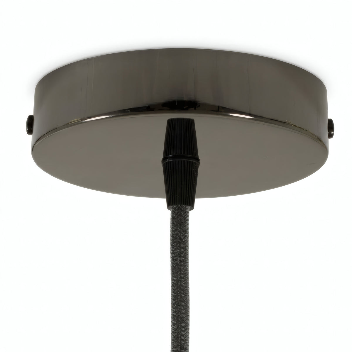 Rosace cylindrique en métal, Ø 120 mm — Conique thermoplastique / Perle noire