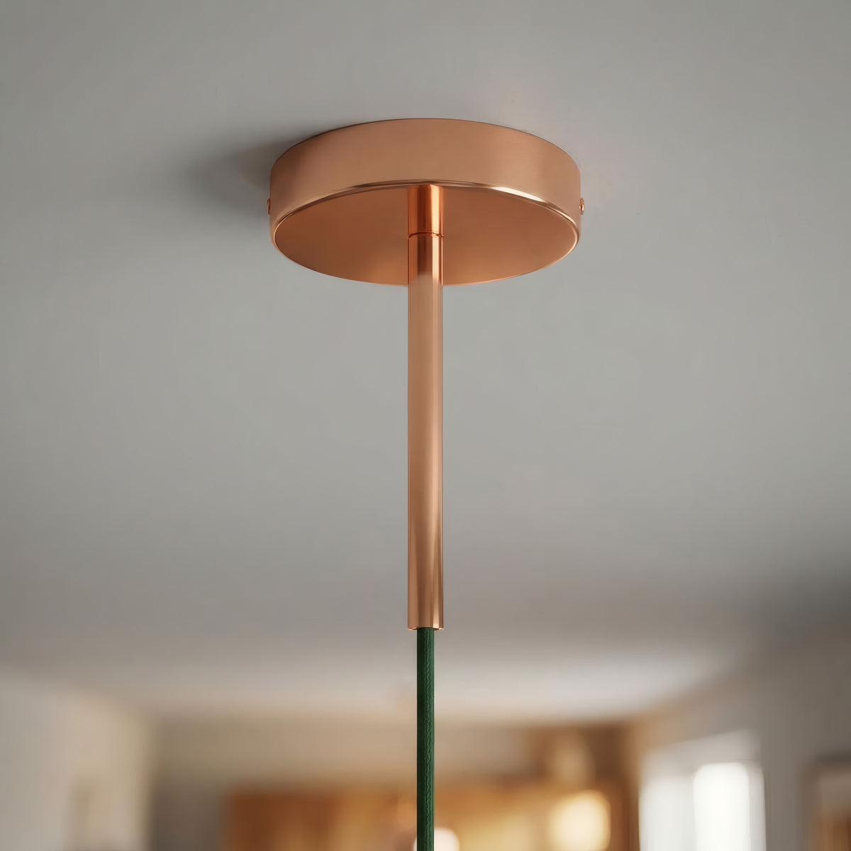 Rosace cylindrique en métal avec serre-câble de 15 cm — Cuivre