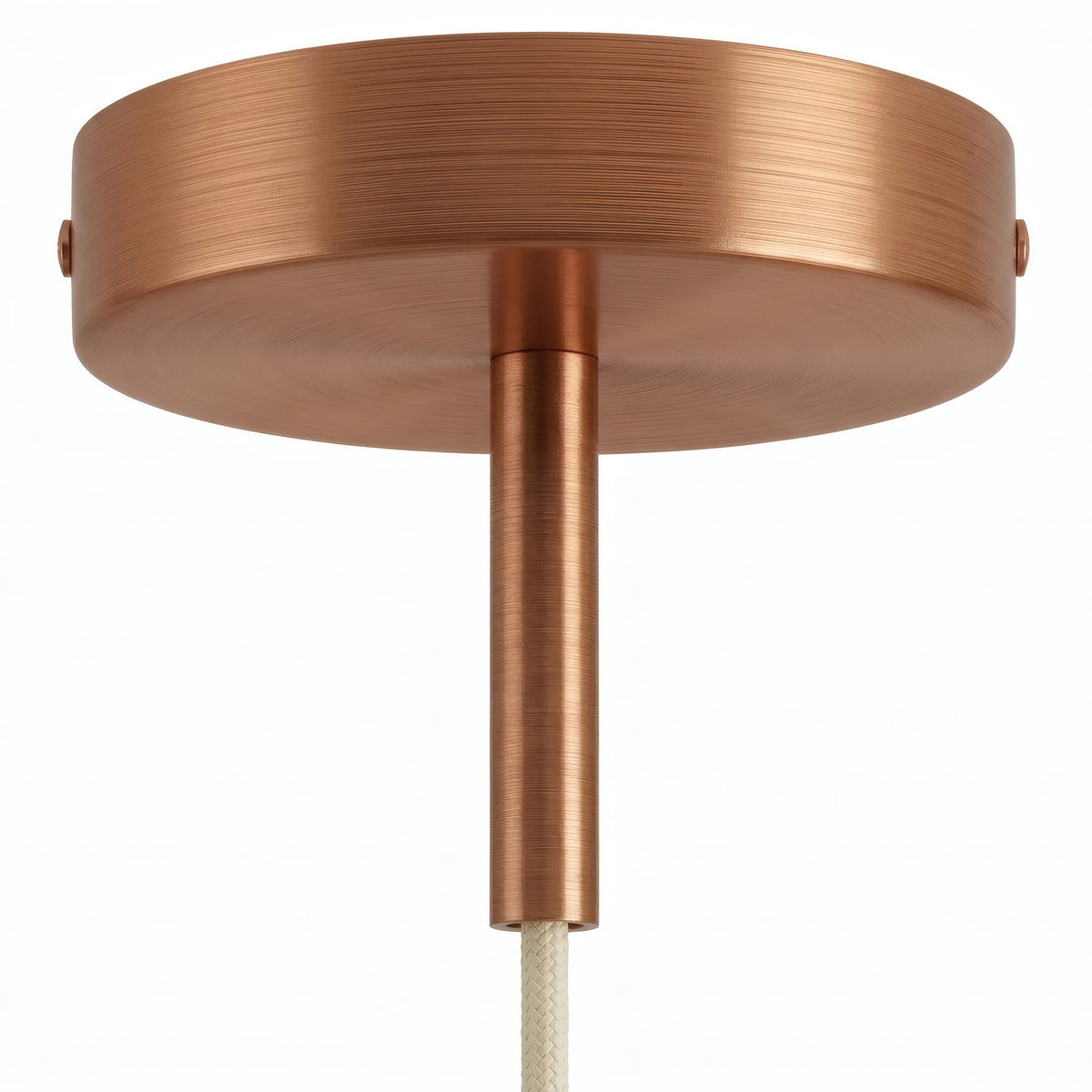 Rosace cylindrique en métal avec serre-câble de 7 cm — Cuivre satiné