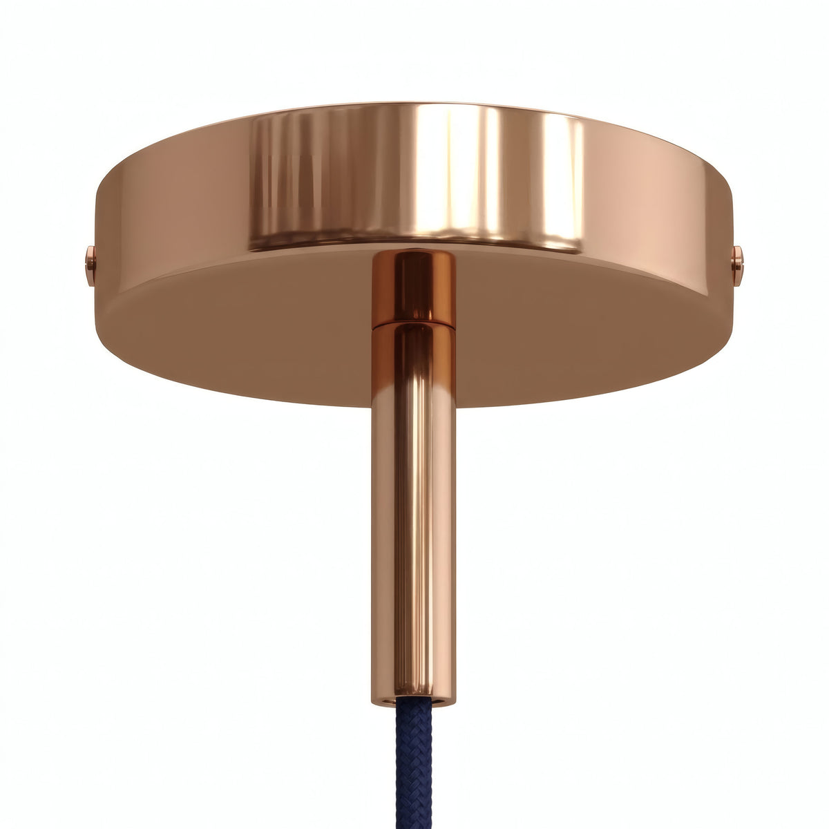 Rosace cylindrique en métal avec serre-câble de 7 cm — Cuivre