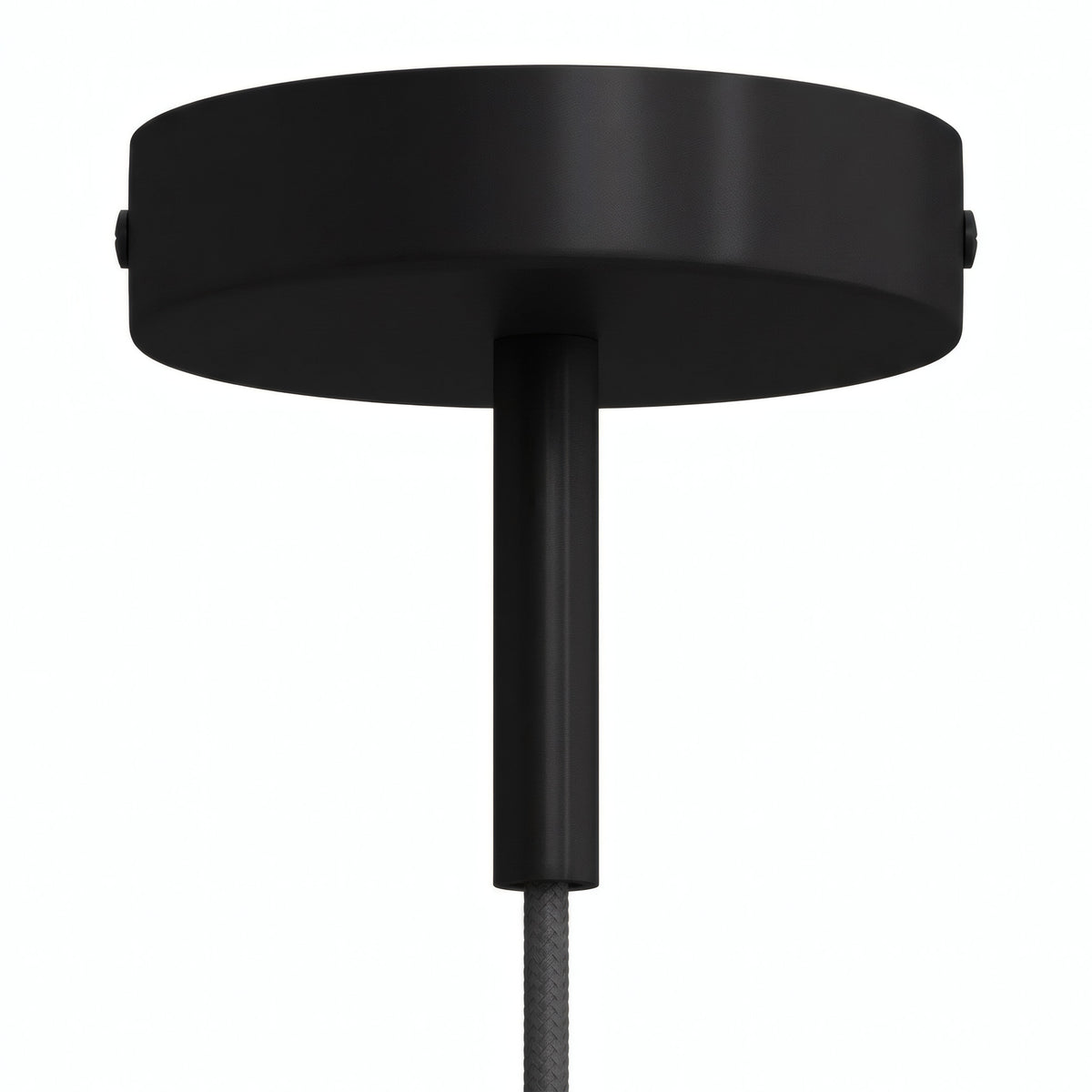 Rosace cylindrique en métal avec serre-câble de 7 cm — Noir