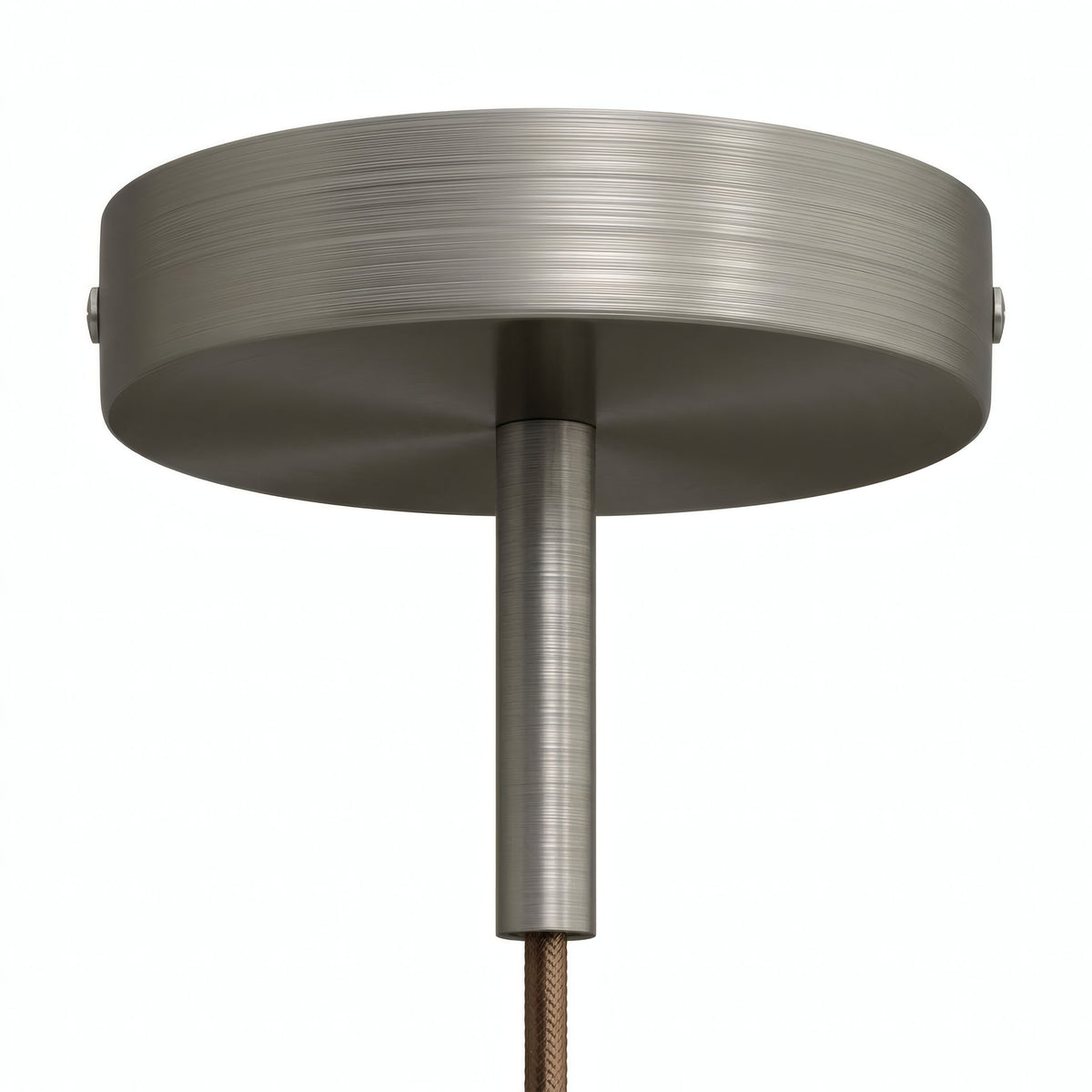 Rosace cylindrique en métal avec serre-câble de 7 cm — Titane satiné