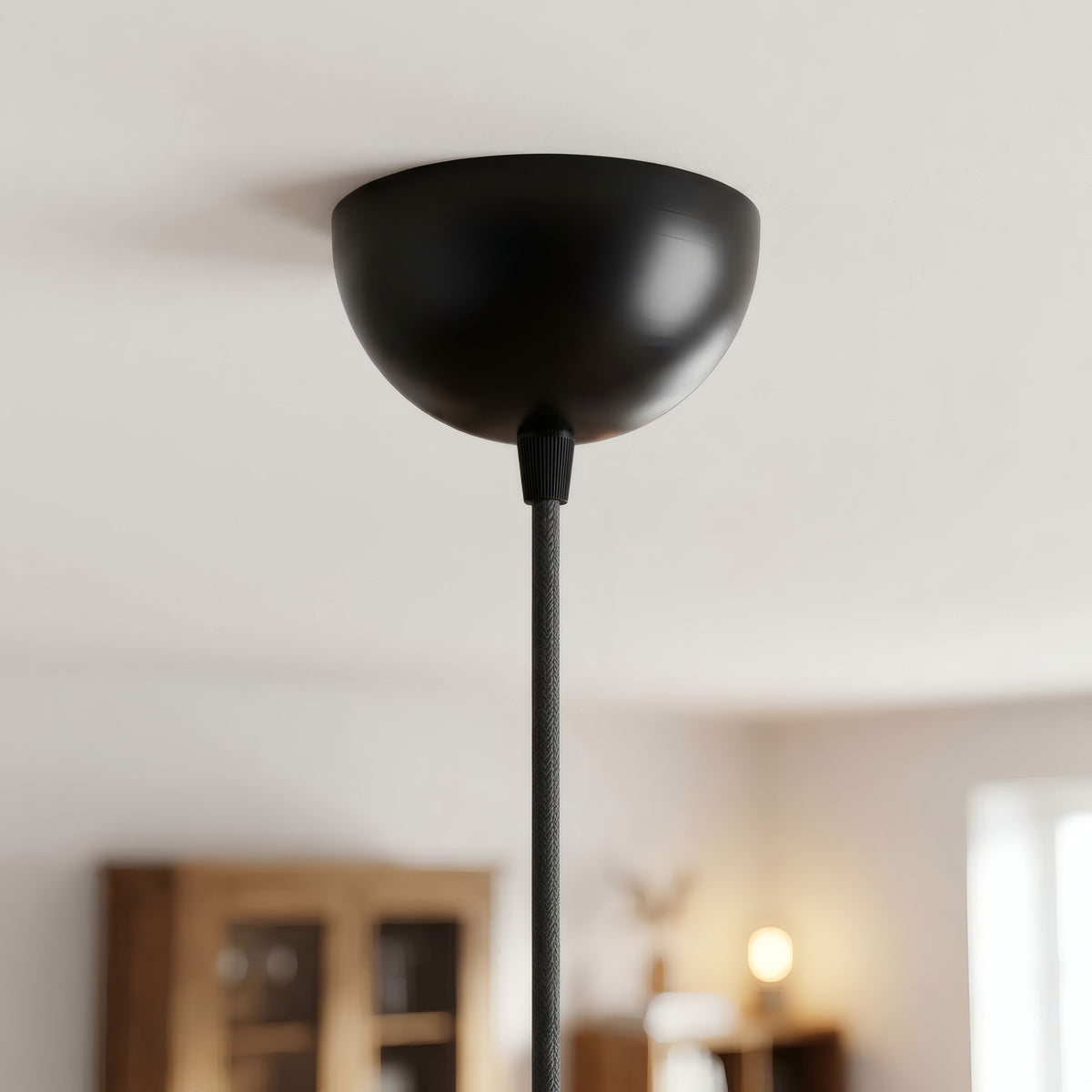 Rosace demi-sphérique en métal, Ø 100 mm — Noir