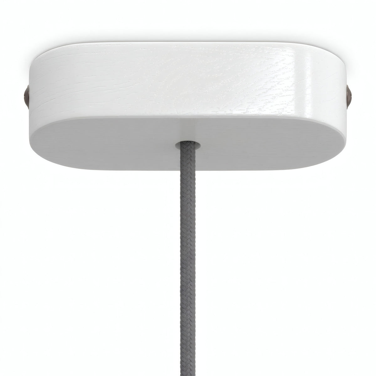 Rosace ovale en bois, 120 × 51 mm — Blanc