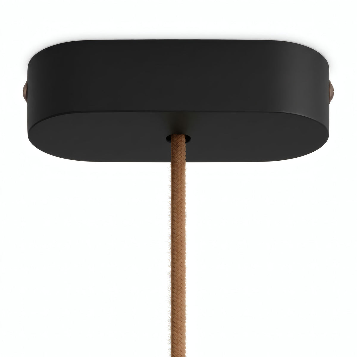 Rosace ovale en bois, 120 × 51 mm — Noir