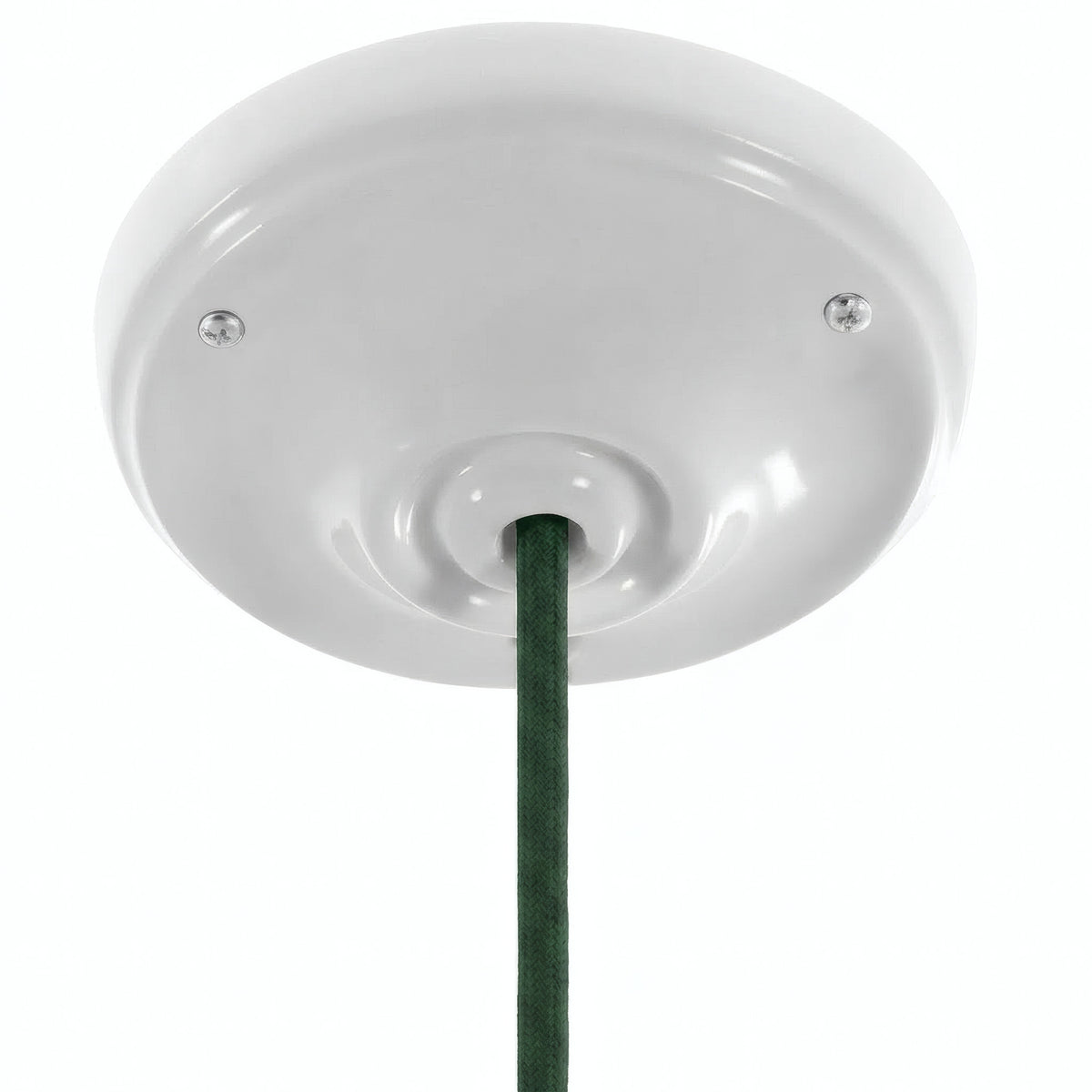 Rosace en porcelaine avec kit de fixation, Ø 105 mm — Blanc