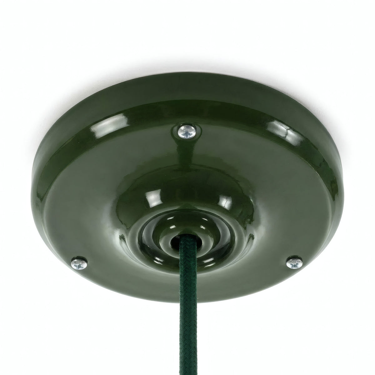 Rosace en porcelaine avec kit de fixation, Ø 105 mm — Vert