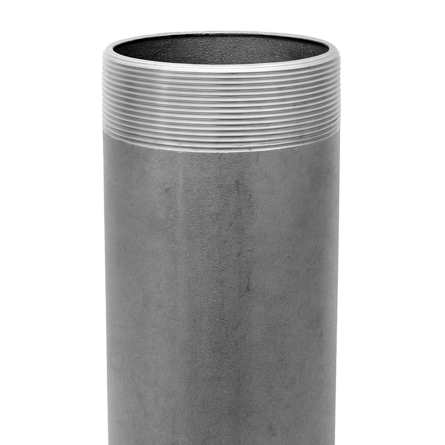 Tube acier fileté noir 80x90mm - 3 pouces