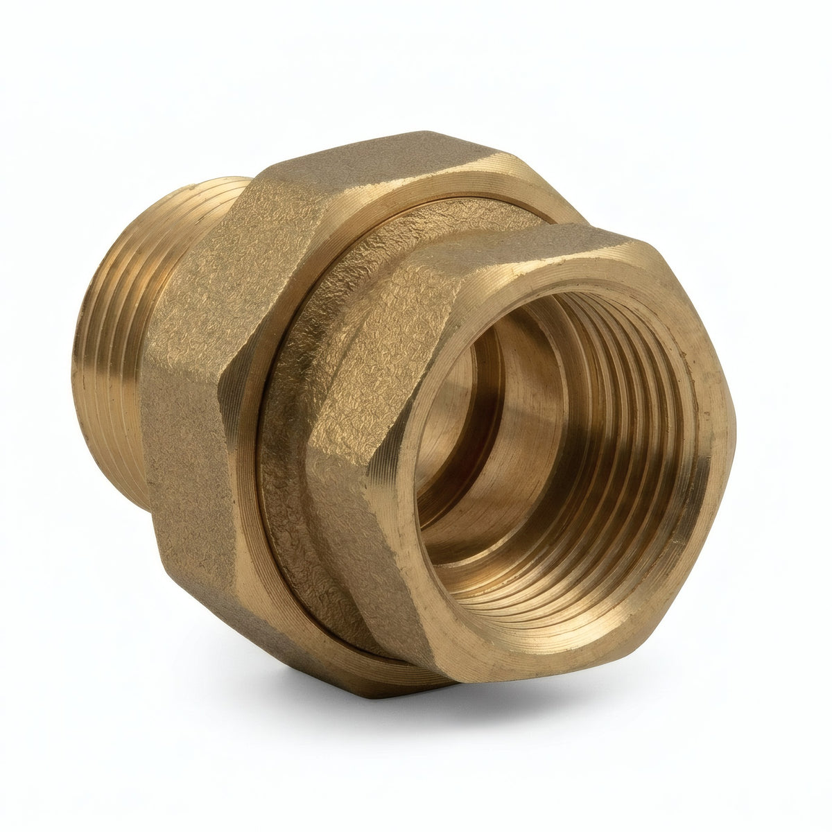 Union droite M/F conique laiton - photo produit fond blanc 1