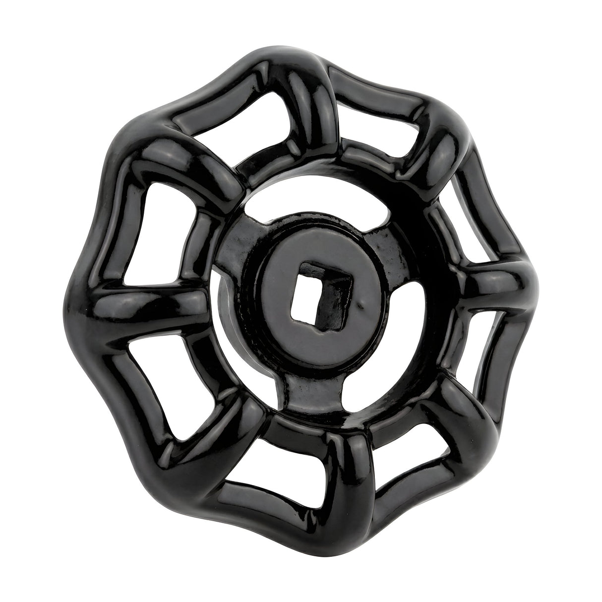 Volant noir en fonte 54 mm pour vanne, style industriel