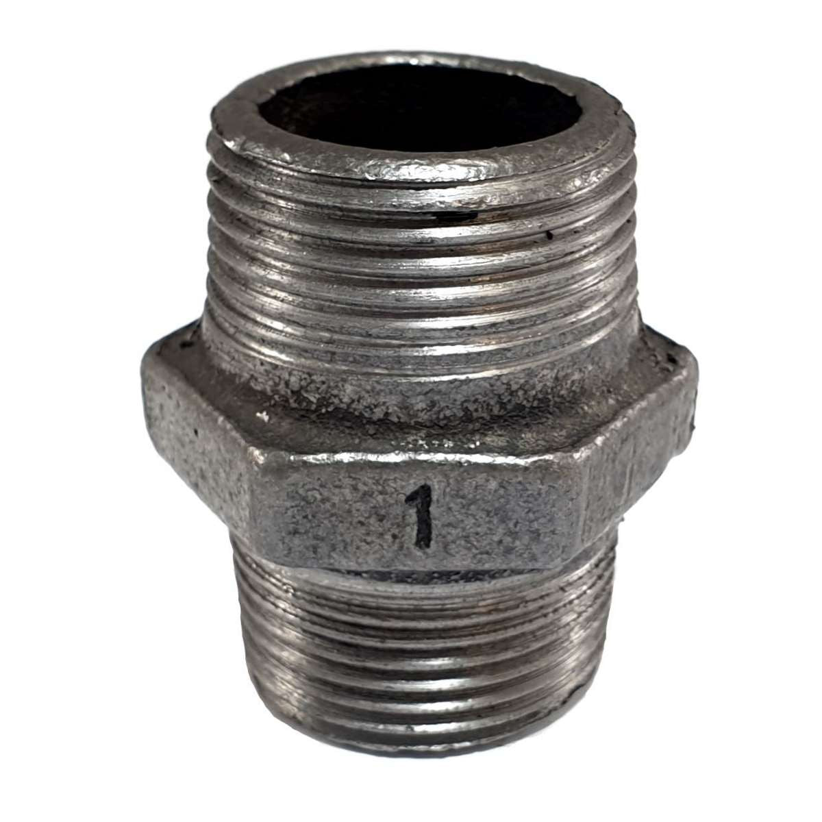 Mamelon Droite/Gauche MM fonte noire filetage 1" Ø34 sur filets