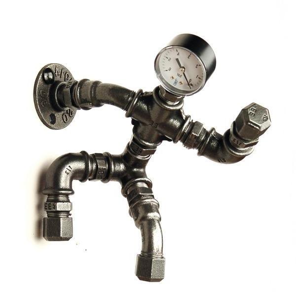 Patère, Porte-manteau mural "Le Grimpeur 2" avec tête mano