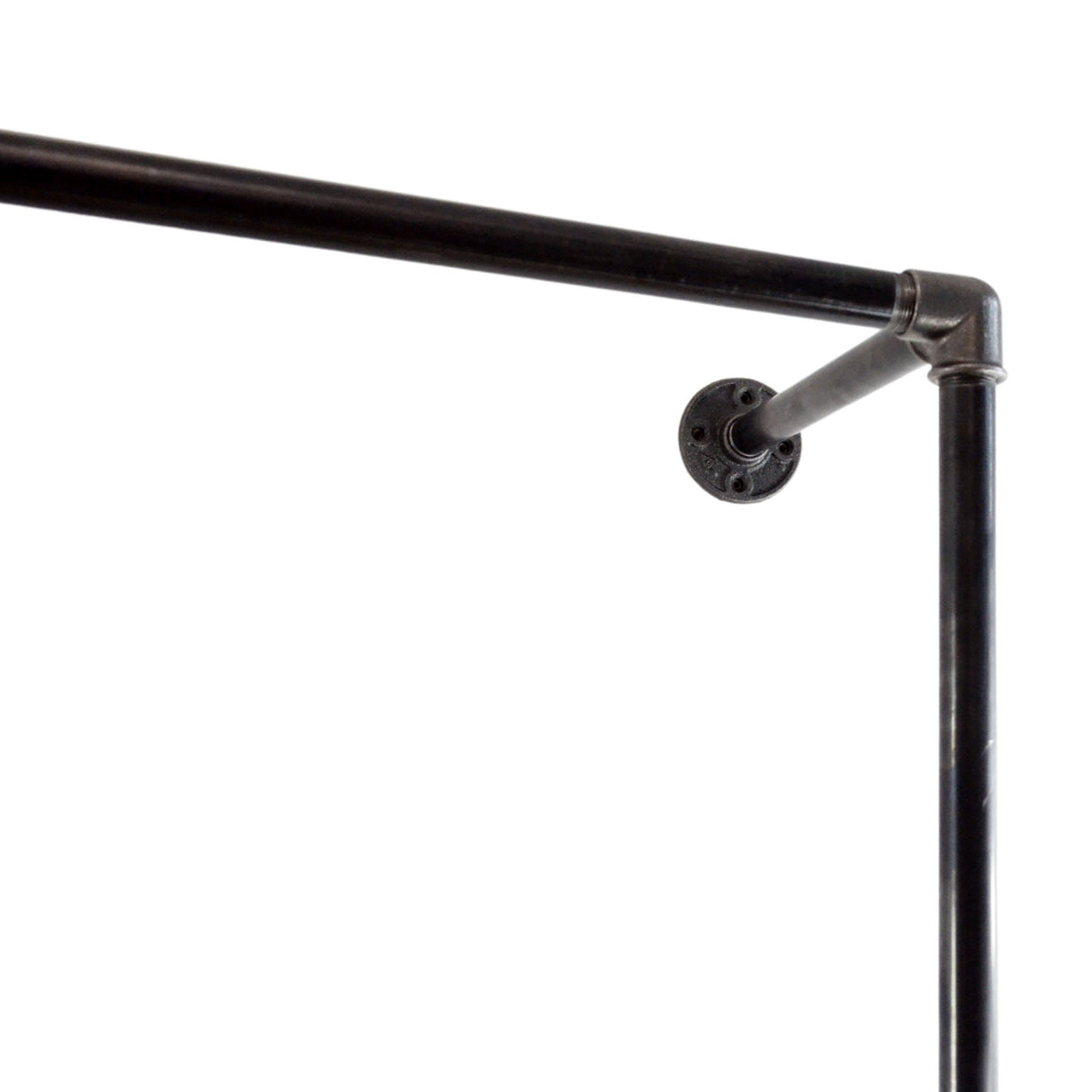 Portant mural vêtements style industriel