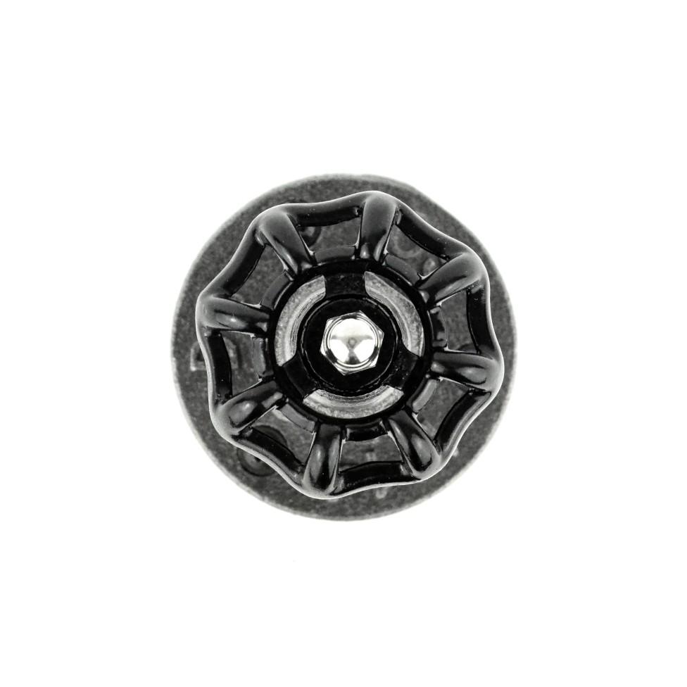 Patère industrielle volant noir en fonte