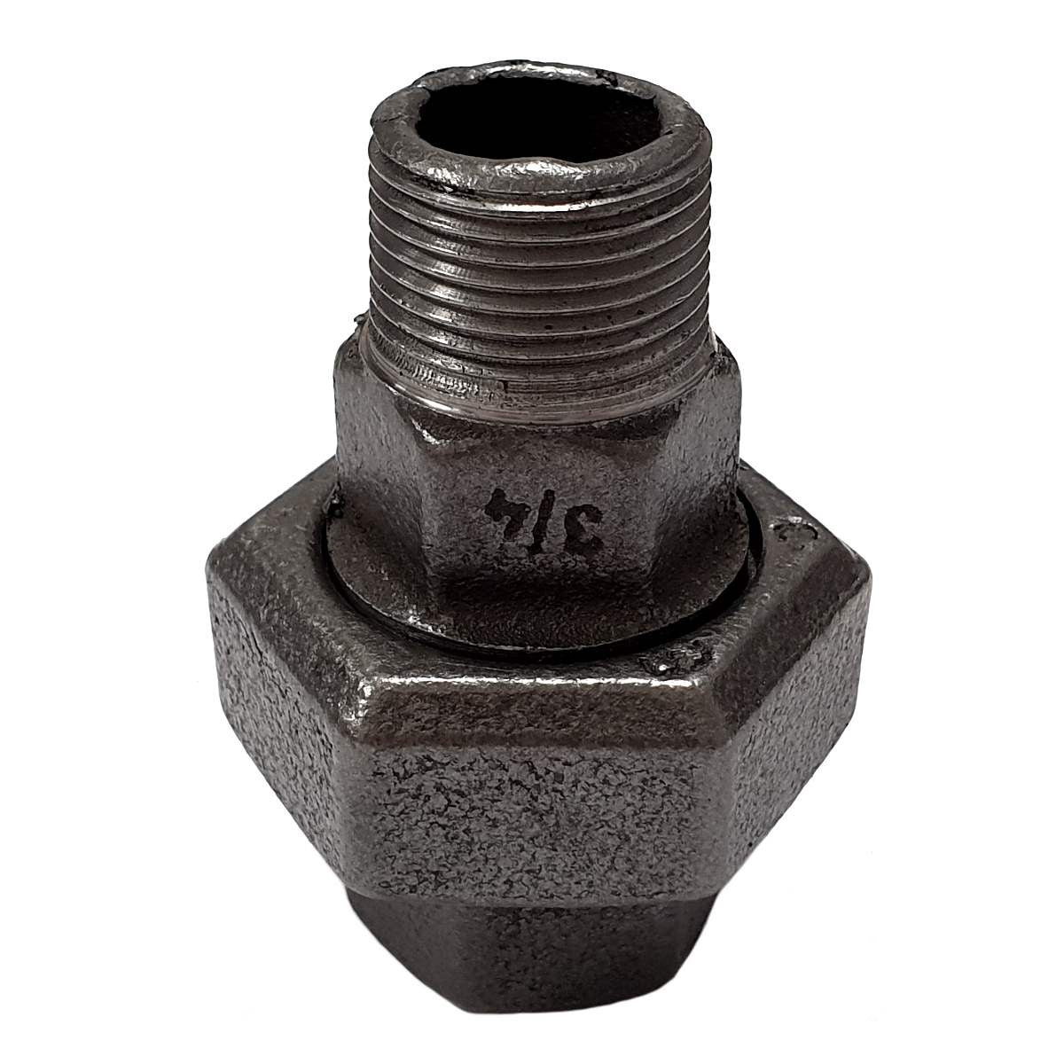 Raccord fonte noire union conique Mal/Fem