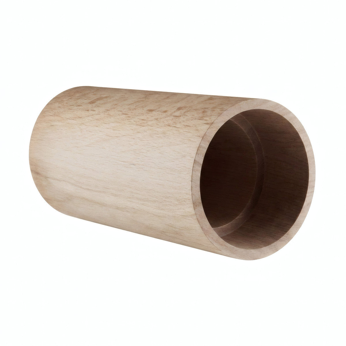 Abat-jour spot cylindrique en hêtre avec douille E27 — Bois naturel