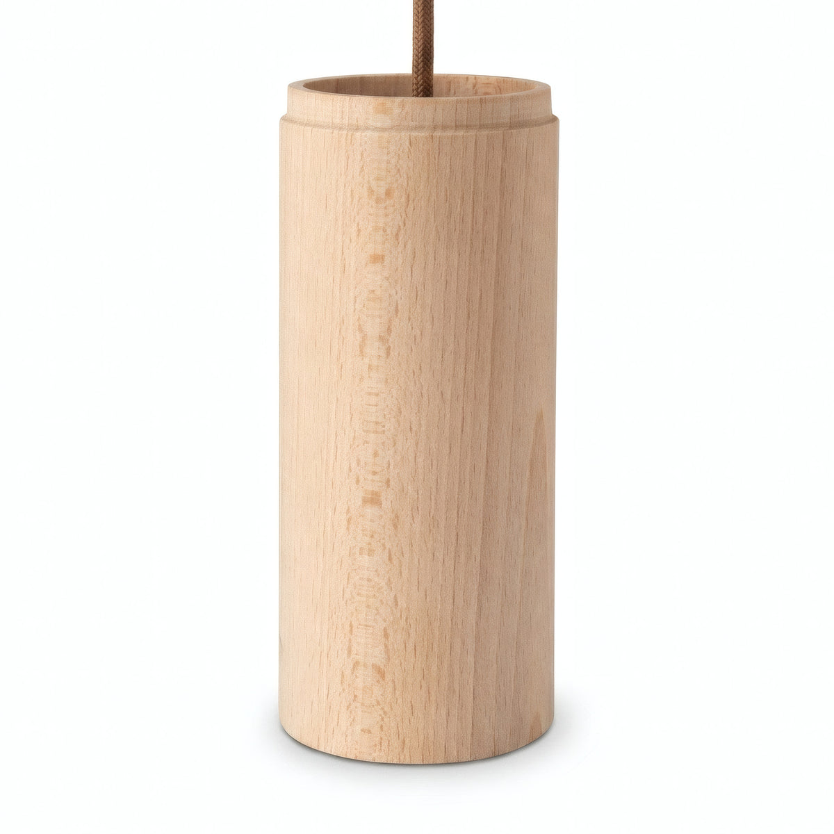 Abat-jour spot cylindrique en hêtre avec douille E27 — Bois naturel