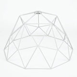 Abat-jour cage dôme XL en métal Ø 35 cm avec douille E27 — Blanc