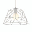 Abat-jour cage dôme XL en métal Ø 35 cm avec douille E27 — Blanc
