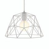 Abat-jour cage dôme XL en métal Ø 35 cm avec douille E27 — Blanc