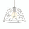 Abat-jour cage dôme XL en métal Ø 35 cm avec douille E27 — Blanc