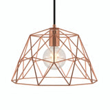 Abat-jour cage dôme XL en métal Ø 35 cm avec douille E27 — Cuivre