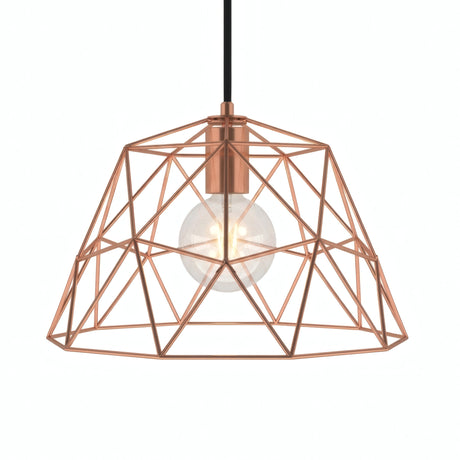 Abat-jour cage dôme XL en métal Ø 35 cm avec douille E27 — Cuivre