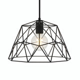 Abat-jour cage dôme XL en métal Ø 35 cm avec douille E27 — Noir