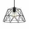 Abat-jour cage dôme XL en métal Ø 35 cm avec douille E27 — Noir