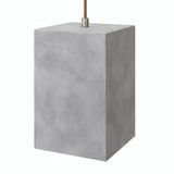 Abat-jour cube en ciment avec douille E27 — Ciment clair