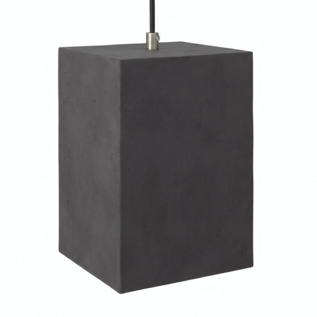 Abat-jour cube en ciment avec douille E27 — Ciment foncé