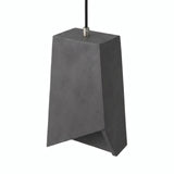 Abat-jour prisme en ciment avec douille E27 — Ciment foncé