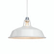 Abat-jour cloche en métal émaillé Ø 38 cm pour douille E27 — Blanc