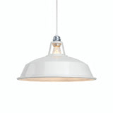 Abat-jour cloche en métal émaillé Ø 38 cm pour douille E27 — Blanc