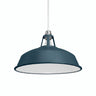 Abat-jour cloche en métal émaillé Ø 38 cm pour douille E27 — Bleu pétrole