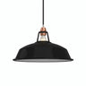 Abat-jour cloche en métal émaillé Ø 38 cm pour douille E27 — Noir