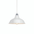Abat-jour conique en métal peint Ø 30 cm pour douille E27 — Blanc
