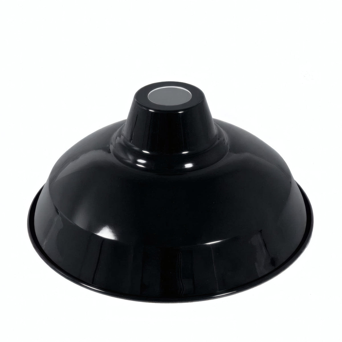 Abat-jour conique en métal peint Ø 30 cm pour douille E27 — Noir