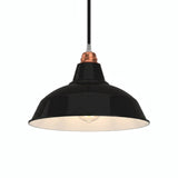 Abat-jour conique en métal peint Ø 30 cm pour douille E27 — Noir