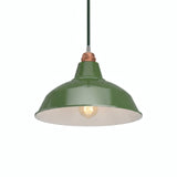 Abat-jour conique en métal peint Ø 30 cm pour douille E27 — Vert