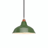 Abat-jour conique en métal peint Ø 30 cm pour douille E27 — Vert