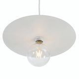 Abat-jour disque plat en fer Ø 40 cm pour douille E27 — Blanc