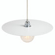 Abat-jour disque plat en fer Ø 40 cm pour douille E27 — Blanc