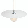 Abat-jour disque plat en fer Ø 40 cm pour douille E27 — Blanc