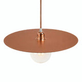 Abat-jour disque plat en fer Ø 40 cm pour douille E27 — Cuivre