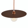 Abat-jour disque plat en fer Ø 40 cm pour douille E27 — Effet corten