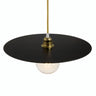Abat-jour disque plat en fer Ø 40 cm pour douille E27 — Noir